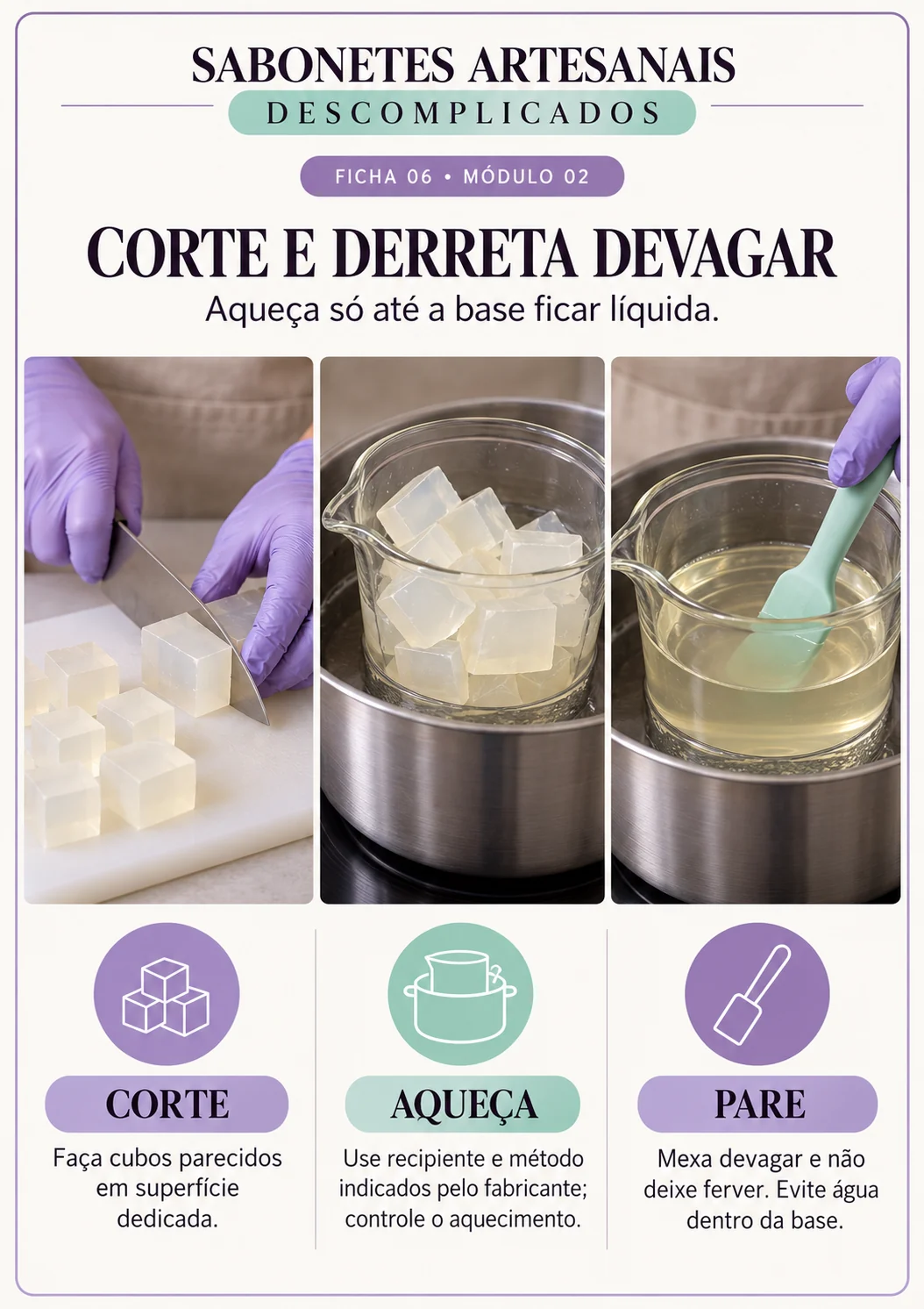 Ficha 06 · Corte e derreta devagar